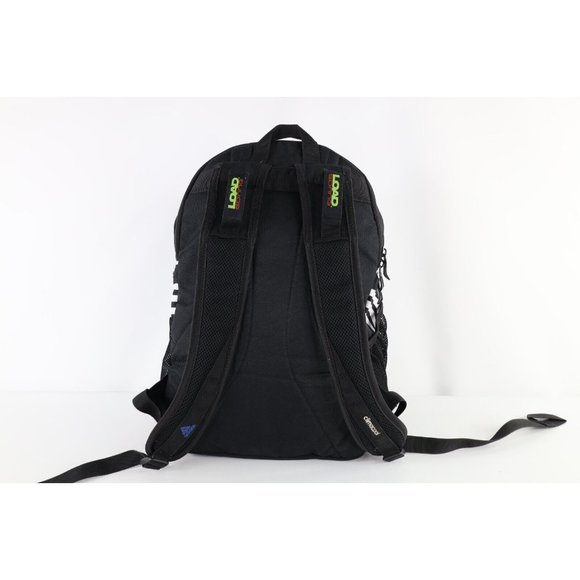 Vintage Adidas Fresh Park Spell Out Striped Soccer Ball Holder Backpack Bag Blue - Picture 6 of 11